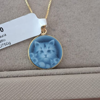 18kt Gold Cat Cameo Custom for Ms. Dickison